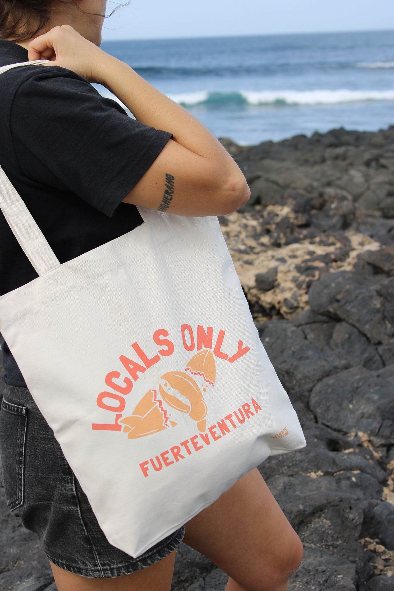 LOCALS ONLY Heavy Tote Bag Raw