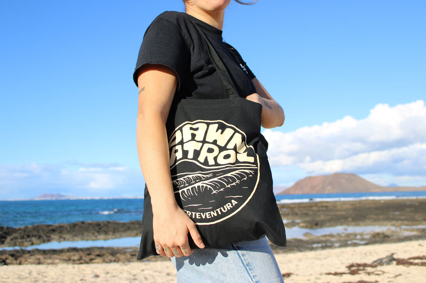 ENDLESS SLIDE Light Tote Bag Black